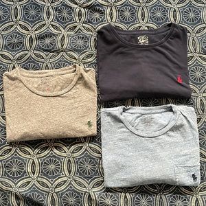 Lot of 3 long sleeve Polo Ralph Lauren T shirts